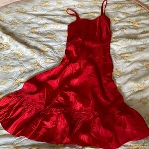 SOLD RARE Ruby Red Vintage Dress